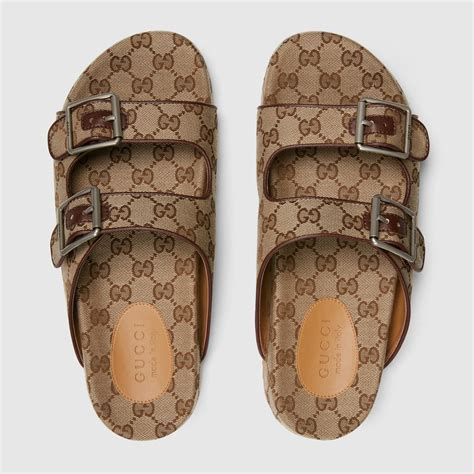 gucci stamp slides|Gucci sandals for men.